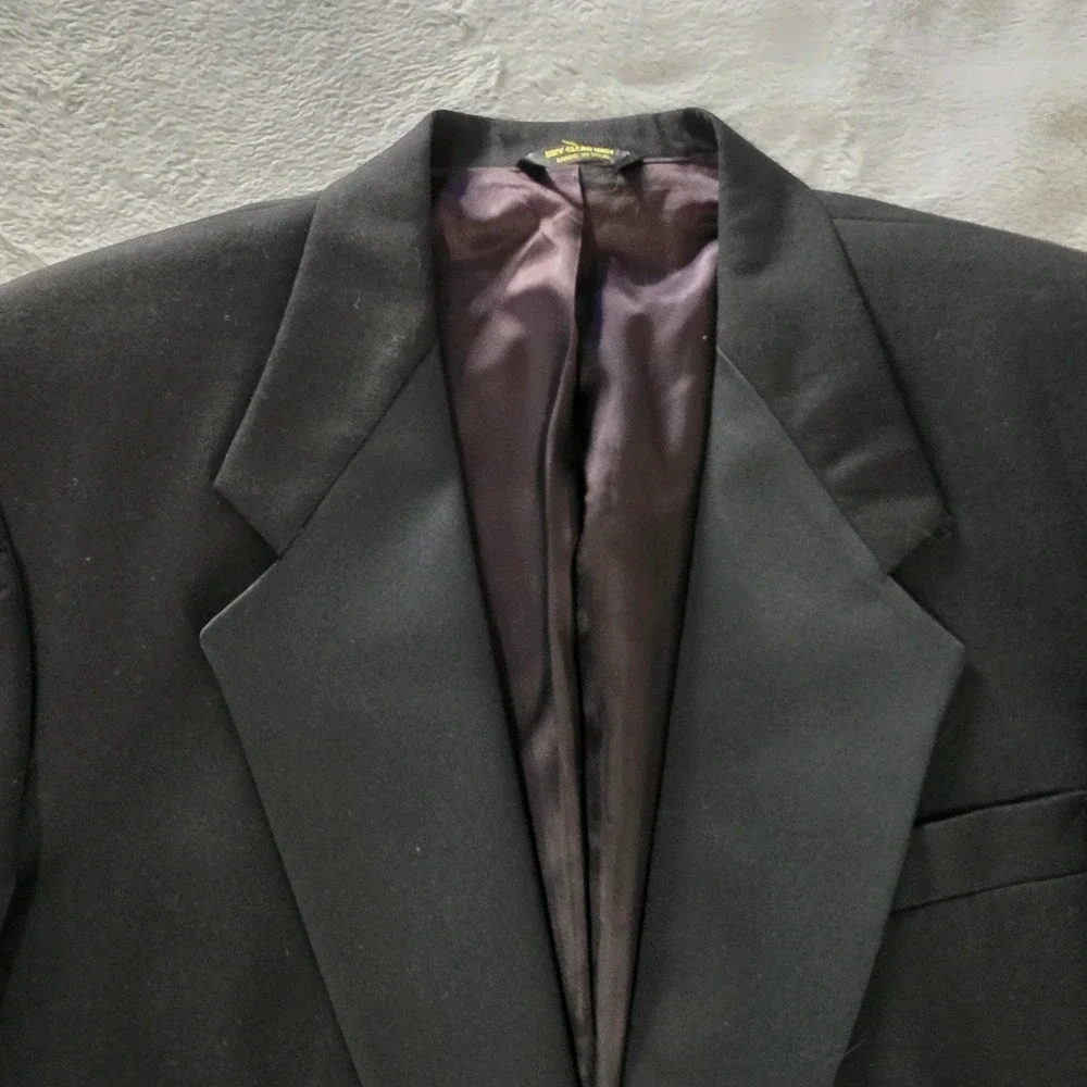 Givinchy Vintage Tuxedo Black Dinner Jacket Tux Blazer Sport Coat 44 Inch Chest‎